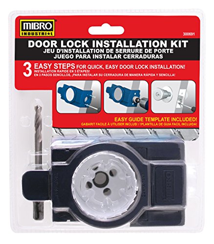 MIBRO 300691 Bi-Metal Door Lock and Deadbolt Installation Kit for Wood and Metal Doors