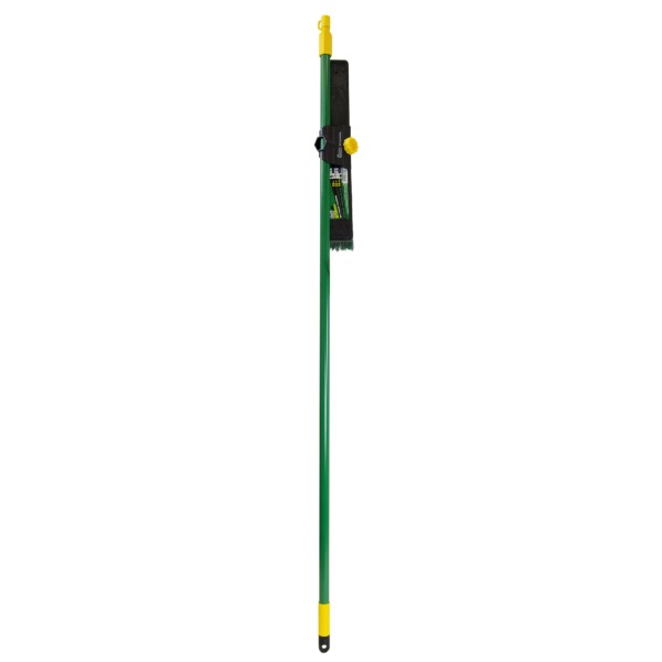Quickie Bulldozer 18-Inch Poly Split Fiber Push Broom, for Smooth and Rough Surfaces, Collects Fine and Course Debris, for Cleaning Home/House/Garage/Driveway/Sidewalks/Patio