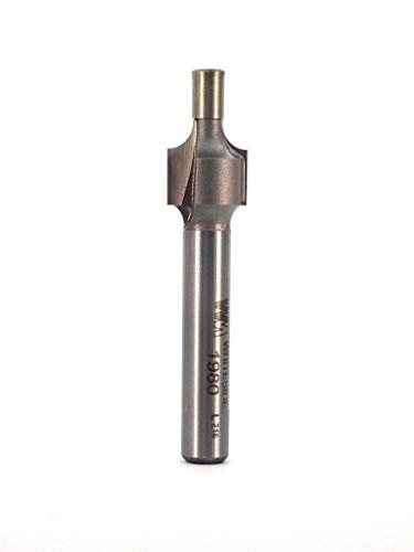 Whiteside Router Bits 1980 Round Over Bit with Small Pilot 1/8-Inch Radius 3/8-Inch Large Diameter and 7/16-Inch Cutting Length