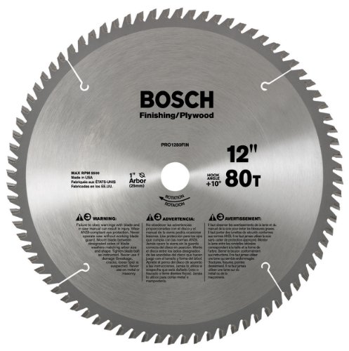 Bosch PRO1280FINB 12 In. 80 Tooth Plywood and Finishing Circular Saw Blade