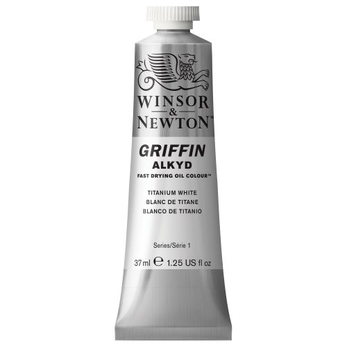 Winsor & Newton Griffin Alkyd Fast Drying Oil Color Tube, Titanium White, 200-ml Tube