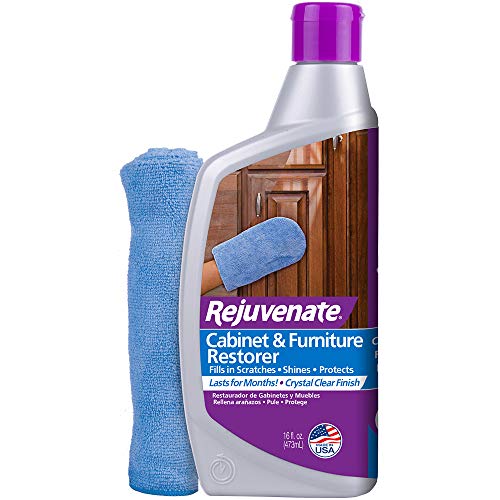 Rejuvenate Cabinet & Furniture Restorer Fills in Scratches Seals and Protects Cabinetry, Furniture, Wall Paneling