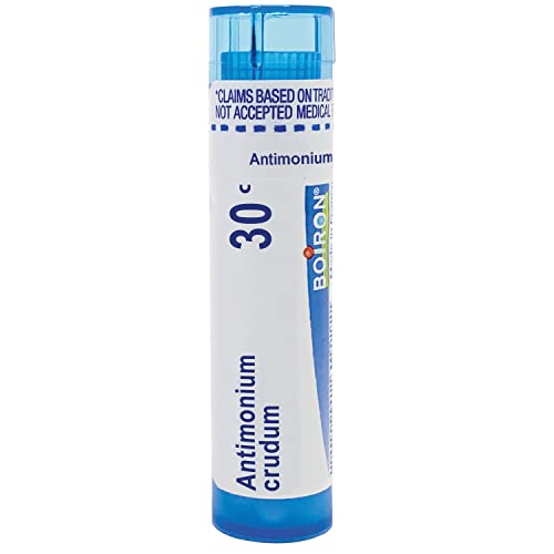 Boiron Antimonium Crudum 30C Homeopathic Medicine for Indigestion – 80 Pellets