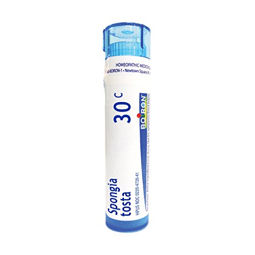 Boiron Spongia Tosta 30C, 80 Pellets, Homeopathic Medicine for Croupy Cough