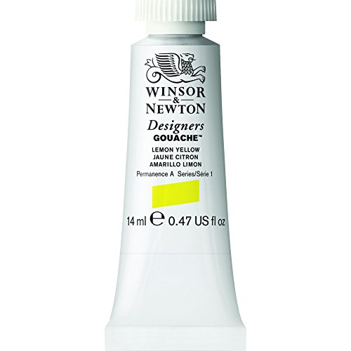 Winsor & Newton Designer’s Gouache, 14 ml (0.47oz) tube, Lemon Yellow