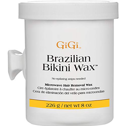 GiGi Brazilian Bikini Wax Microwave Formula – Non-Strip Hair Removal Wax, 8 oz