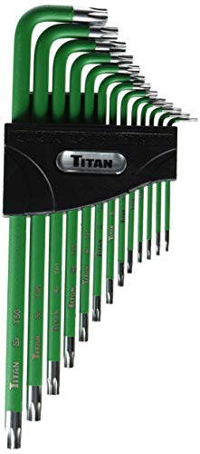 Titan 12715 Extra-Long Arm Tamper Resistant Star Key Set – 13 Piece , Green