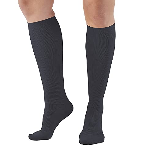 Ames Walker AW Style 167 Women’s Travel 15-20mmHg Knee High Socks Black Small