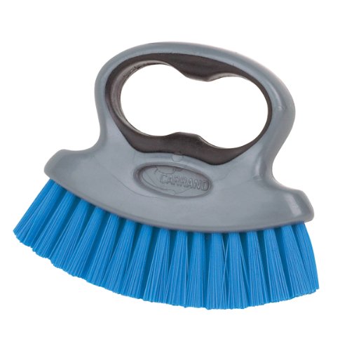 Carrand 92047 Two-Finger Loop Scrub Brush , Gray