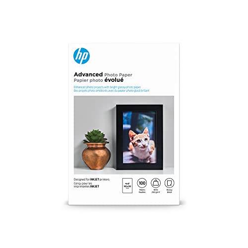 HP Advanced Photo Paper, Glossy, 4×6 in, 100 sheets (Q6638A)