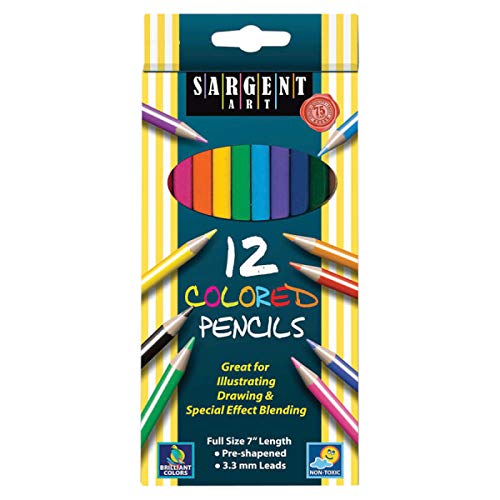 Sargent Art 22-7212 12-Count Assorted Colored Pencils
