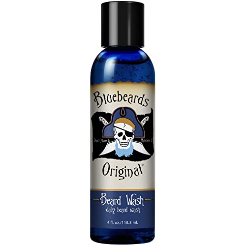 Bluebeards Original Beard Wash for Men, 4 oz. – Natural Beard Wash and Beard Moisturizer, Infused with Aloe & Lime – Deeply Cleans, Softens, and Conditions Your Beard and Skin Underneath – Made in USA