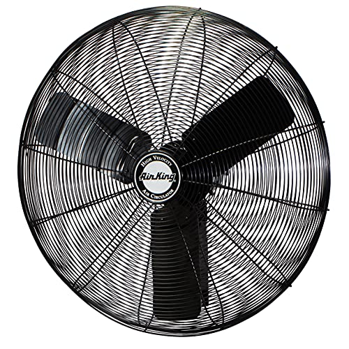 Air King 9030 30-Inch 1/4-Horsepower Industrial Grade Wall Mount Fan with 7,400-CFM, Black Finish
