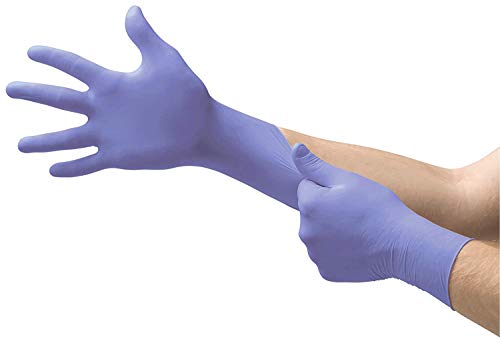 Microflex SU-690 Disposable Nitrile Gloves, Latex-Free, Powder-Free Glove for Cleaning, Mechanics, Automotive, Industrial, or Medical applications, Violet, Size Large, Box of 100 Units