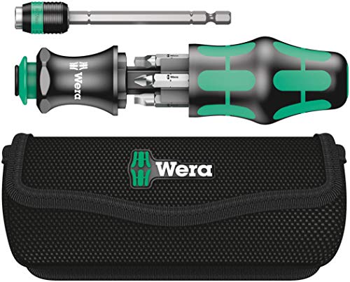 Wera – 5051025001 KK 26 7-In-1 Bitholding Screwdriver with Removable Bayonet Blade (SL/PH/SQ) Silver