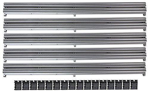 Scalextric 1:32 Sport / Digital Track – C8212 Silver Barriers x 5 and Clips x 15 , Gray