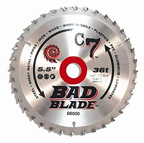 KwikTool USA BB550 C7 Bad Blade 5-1/2″ 36 Tooth With 5/8″ Arbor