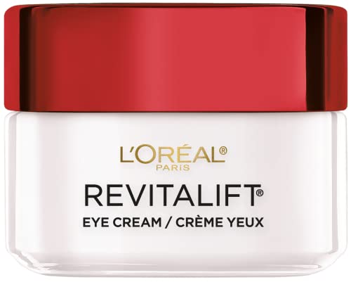 L’Oreal Paris Skincare Revitalift Anti-Wrinkle and Firming Eye Cream with Pro Retinol, Treatment to Reduce Dark Circles, Fragrance Free, 0.5 oz.