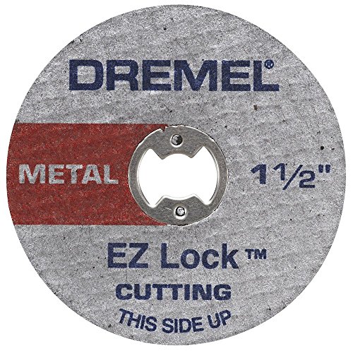 Dremel EZ456, 1 1/2-Inch (38.1 mm) Wheel Diameter, EZ – Lock™ Fiberglass Reinforced Cut-off Wheels, Rotary Tool Cutting Disc for metal cutting, 5 pieces, Medium
