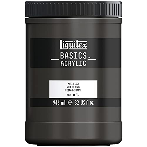 Liquitex BASICS Acrylic Paint, 946ml (32-oz) Jar, Mars Black