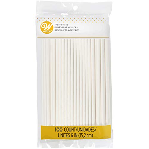 Wilton White 6-Inch Lollipop Sticks, Cake Pop Sticks, 100-Count Currenlty #1 item for “lollipop sticks” search