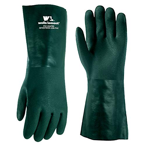 Wells Lamont unisex adult 14inch PVC Coated Gloves, Green, 2 Count Pack of 1 US