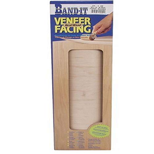 Band-It 24450 Paper Back Real Wood Veneer Facing, White Birch, 24″ x 48″