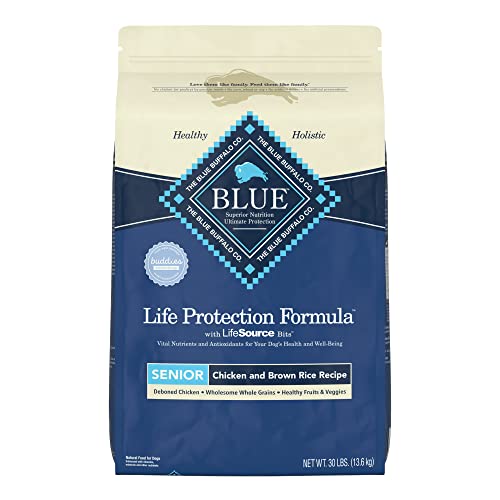 Blue Buffalo Life Protection Formula Natural Senior Dry Dog Food, Chicken and Brown Rice 30-lb