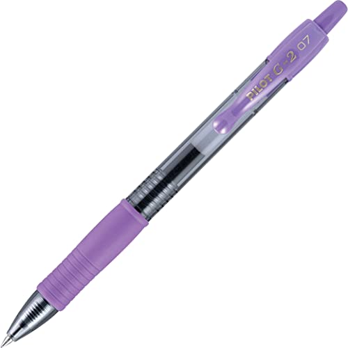 PILOT G2 Premium Refillable and Retractable Rolling Ball Gel Pens, Fine Point, Purple Ink, 12-Pack (31029)