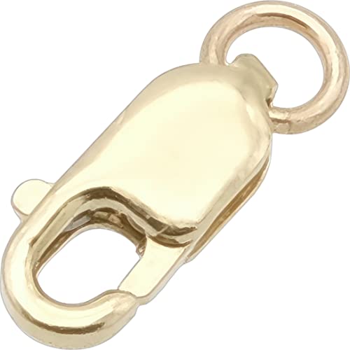 One 14K Solid Yellow Gold Jewelry Lobster Clasp 8x3mm