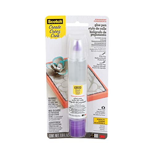Scotch 019 1.6-Ounce Scrapbookers Glue with Two-Way Applicator