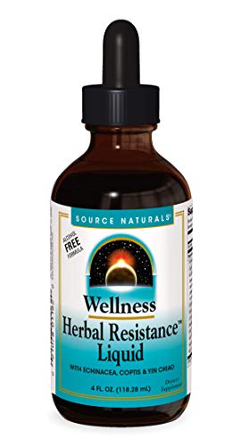 Source Naturals Wellness Herbal Resistance Liquid Formula with Echinacea, Coptis & Yin Chiao Immune Support – 4 Fluid oz