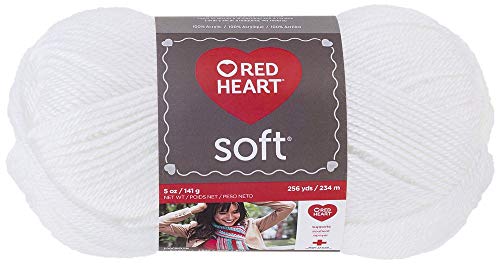 RED HEART Soft Yarn, White