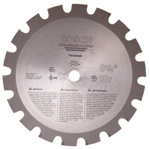 Bosch PRO82518NC 8-1/4 In. 18 Tooth Nail Cutting/Remodeling Circular Saw Blade