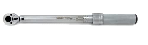 CDI 1501MRMH Dual Scale Micrometer Adjustable Click Style Torque Wrench with Metal Handle – 1/4-Inch Drive – 20 to 150 in. lbs. Torque Range