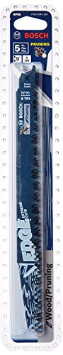 BOSCH RP95 5 pc. 9 In. 5 TPI Edge Reciprocating Saw Blades for Pruning , Grey