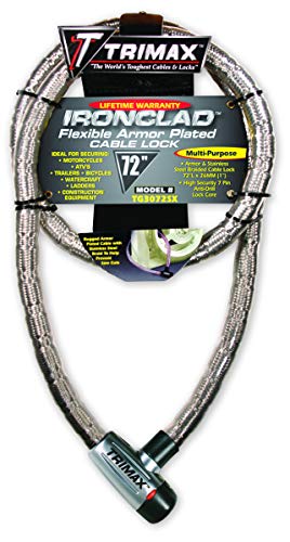 Trimax TG3072SX Supermax Security Armor Plated 72″ x 26mm Stainless Steel Locking Cable