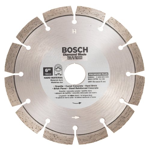Bosch DB664 Premium Plus 6-Inch Dry Cutting Segmented Diamond Saw Blade with 7/8-Inch Arbor for Granite