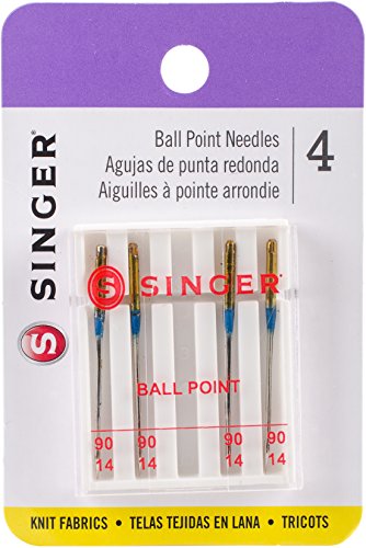 SINGER 4820 Universal Ball Point Machine Needles for Knit Fabric, Size 90/14, 4-Count