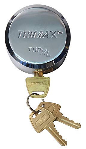 Trimax THPXL Hockey Puck Internal Shackle Trailer Door Lock – Rekeyable, Stainless Steel
