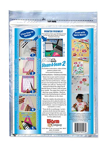 Warm Company Steam-A-Seam 2 Double Stick Fusible Web-9″X12″ Sheets 5/Pkg (5517) | The Storepaperoomates Retail Market - Fast Affordable Shopping