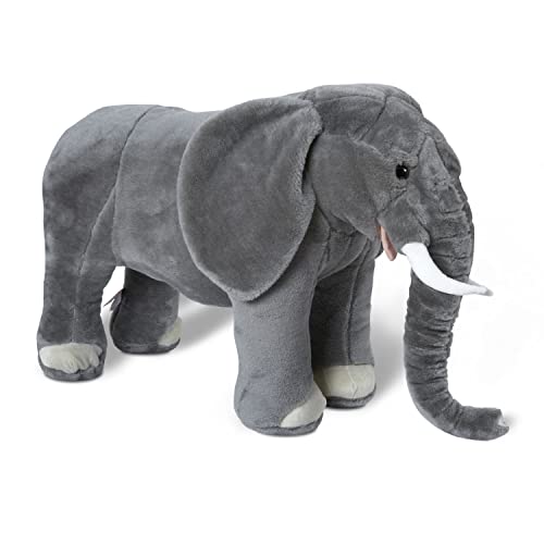 Melissa & Doug Giant Elephant – Lifelike Stuffed Animal (over 3 feet long)