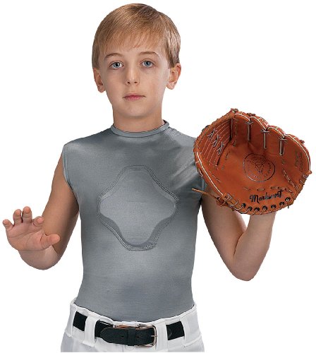 Markwort Youth Heart-Gard Protective Body Shirt, Grey, Youth XX-Small