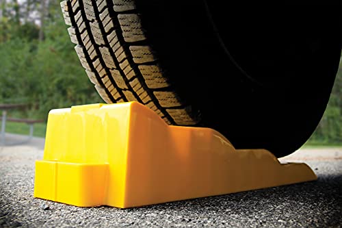 Camco Yellow Drive On Tri-Leveler, Raises Your RV Up by 3-7/8″ Works on Any Tire , Has Built In Handle, Load Capacity of 3500 lbs, Durable Non Slip Surface (44573) | The Storepaperoomates Retail Market - Fast Affordable Shopping