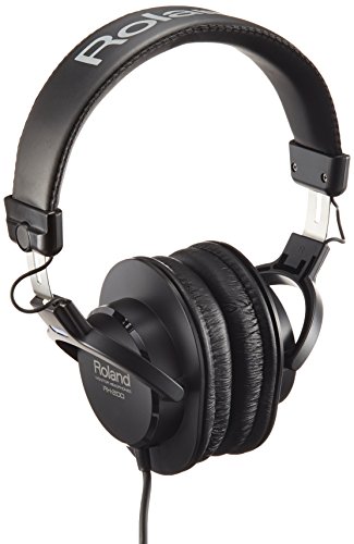 Roland RH-200 Stereo Monitor Headphones Black Coiled Cable – Clear, Accurate and Comfortable for Studio-Quality Monitoring