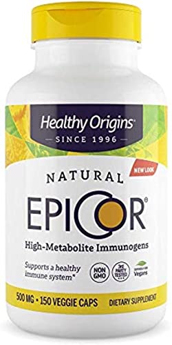 Healthy Origins EpiCor 500 mg (Immune Support, Non-GMO, Gluten Free), 150 Veggie Capsules