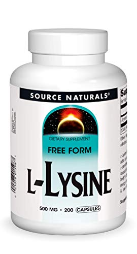 Source Naturals L-Lysine Free Form -Amino Acid Supplement Supports Energy Formation & Collagen – 200 Capsules