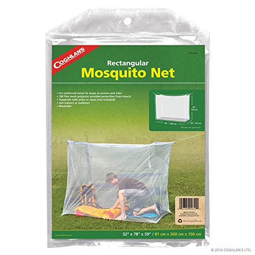 Coghlan’s 9640 32×78 Mosquito Bed Net, Multicolor, single wide / 180-mesh