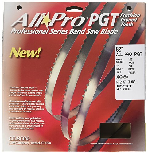 Olson Saw APG70880 AllPro PGT Band 10-TPI Regular Saw Blade, 3/16 by .025 by 80-Inch
