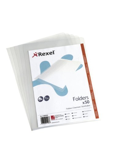 Rexel Crystal L Folders A4 150 micron Clear (50 Pack)